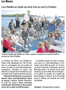 article dédés en bulles Hoedic OF 17 mai 2012