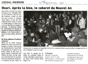 Article du Télégramme du 10 janvier 2012